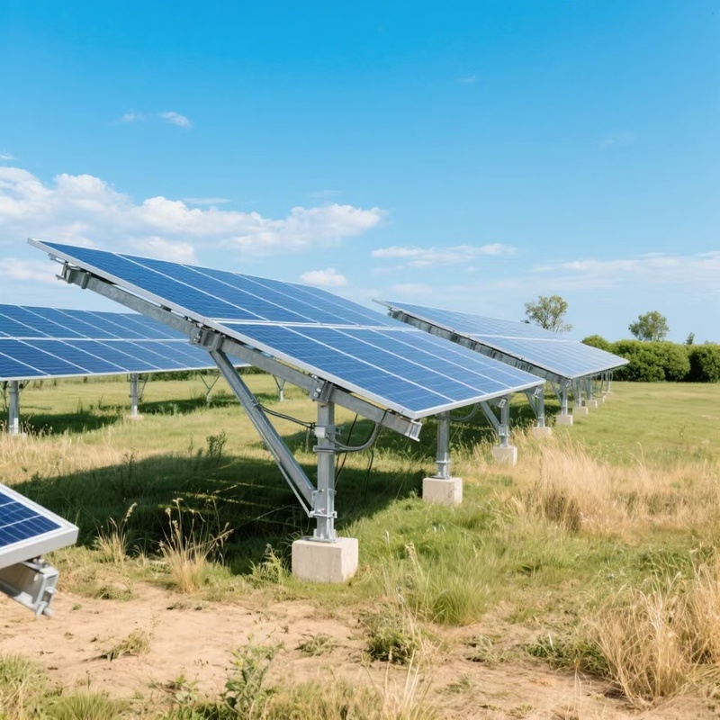 هيكل تركيب أرضي ضوئي بأساس لولبي أرضي لمحطة الطاقة الشمسية