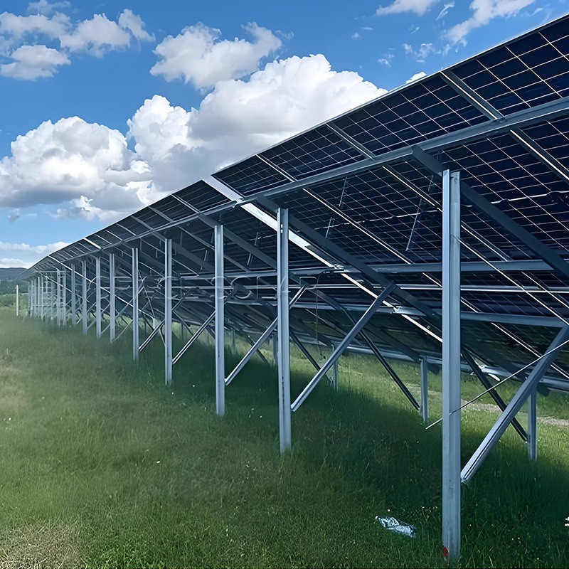 هيكل تركيب أرضي ضوئي بأساس لولبي أرضي لمحطة الطاقة الشمسية