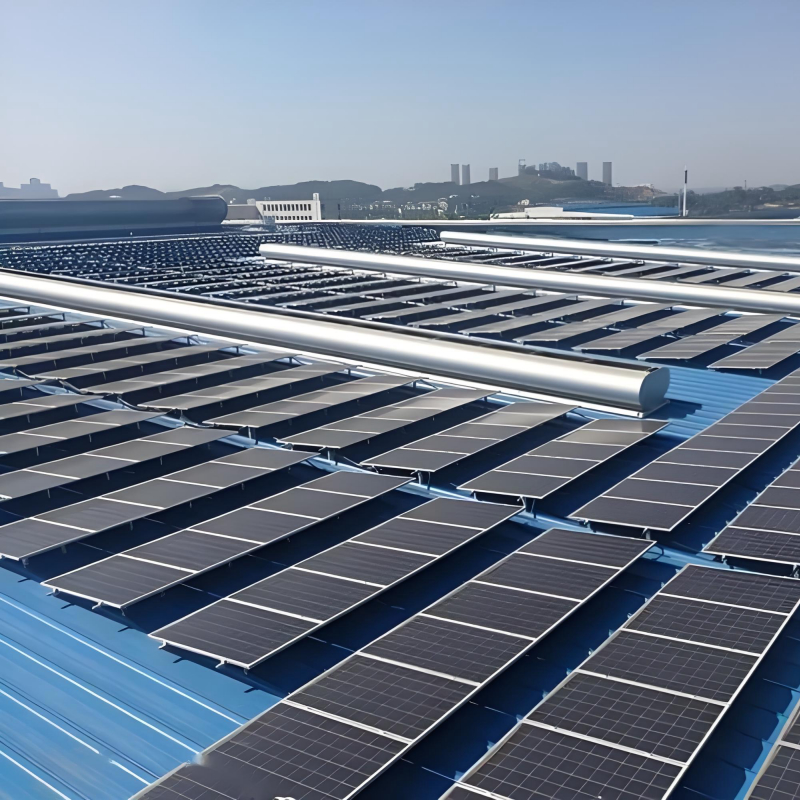 دعامات تركيب الألواح الشمسية على أسطح القصدير ذات الدرزات القائمة، مقاومة للتآكل، قابلة للتخصيص، تركيب سريع